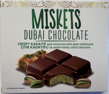 DUBAI Schokolade Miskets GP: 8,00 €/100g