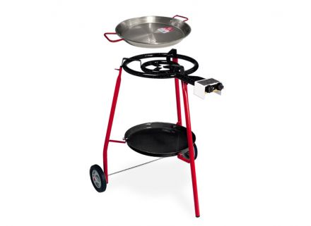 Paella Rollengrill-Set mit 55cm Pfanne