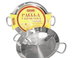 Paella Pfanne aus Edelstahl für Induktion & Herd 40cm